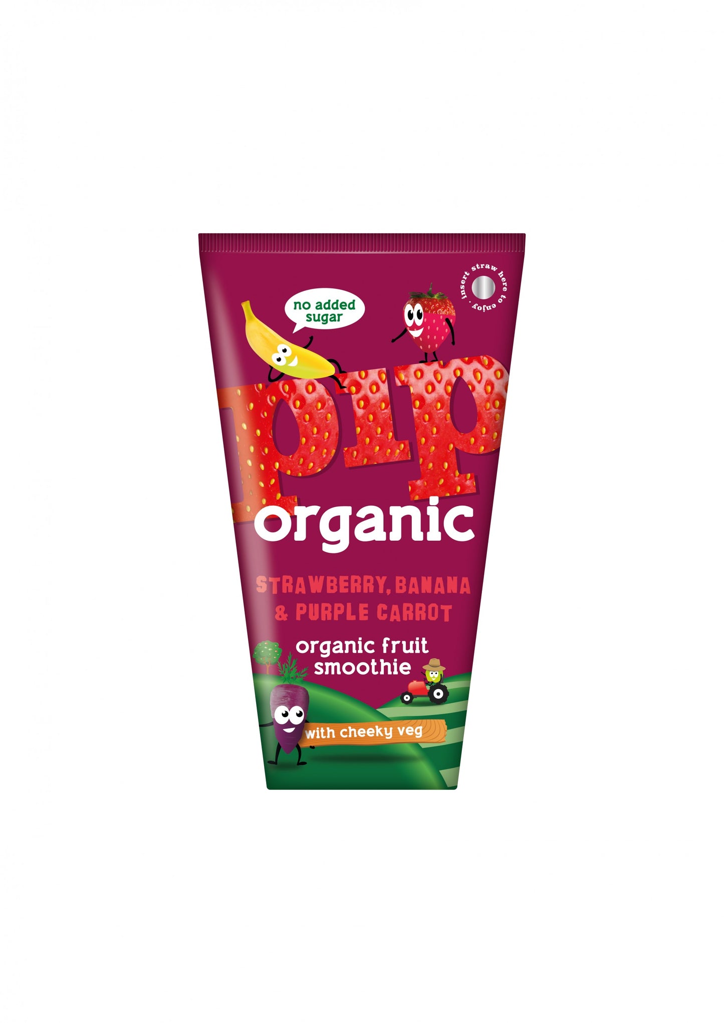 Pip Kids S/berry Banana and Purple Carrot Smoothie 24x180ml