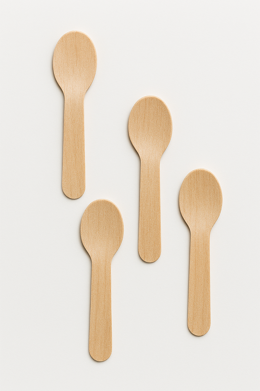 Wooden Mini Ice Cream Spoons X500