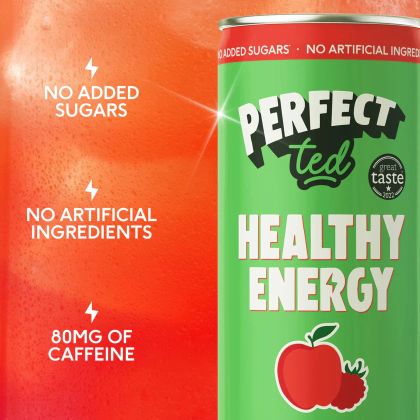 Perfect Ted Apple and Raspberry Healthy Energy 12x250ml